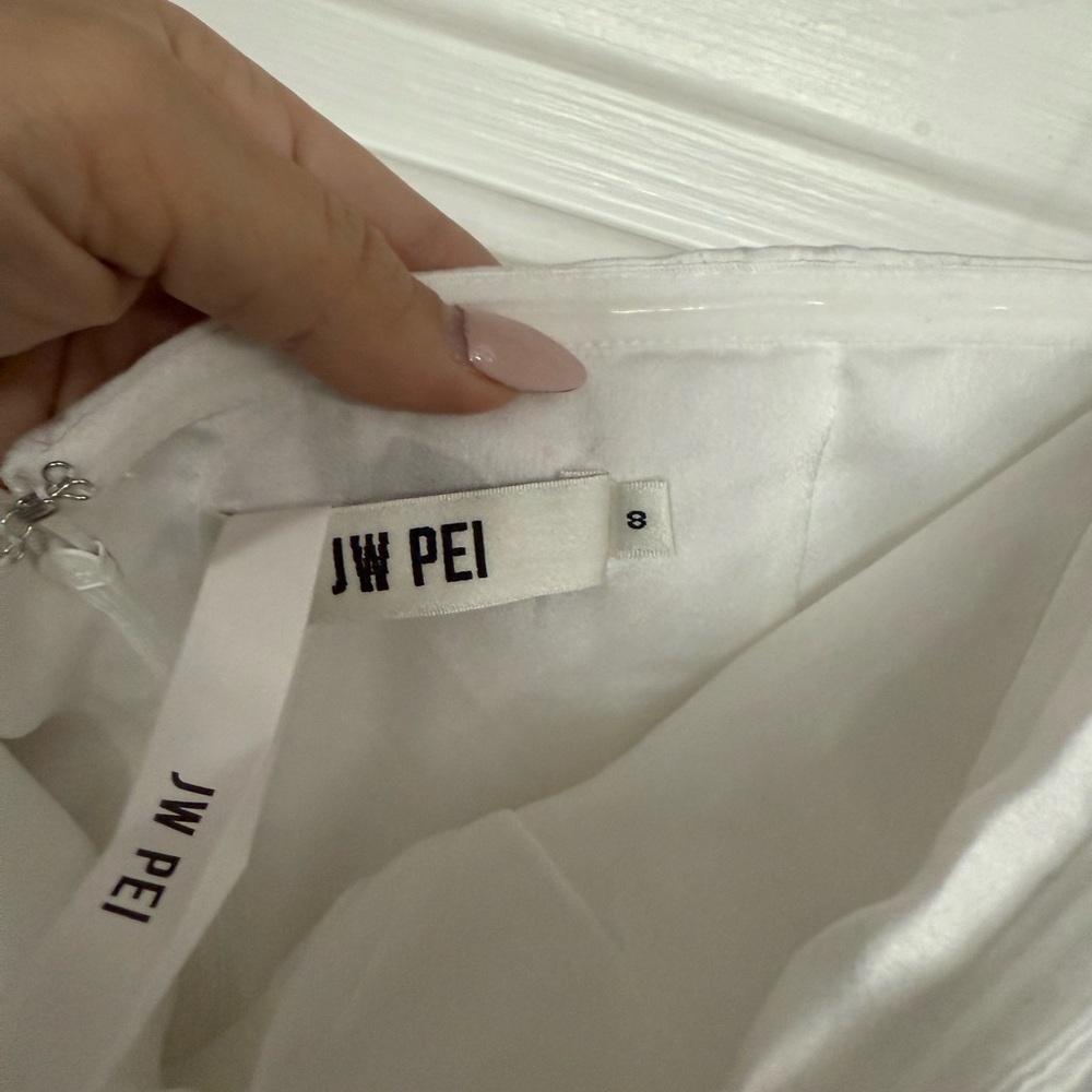 JW PEI White Strapless Dress with Elegant Silhouette - Picture 11 of 11